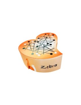 Szpilki niklowane zwykłe w serduszku PONY - BLACK (zebra) - 0,60x30 mm - 28831 - 25g/opak.