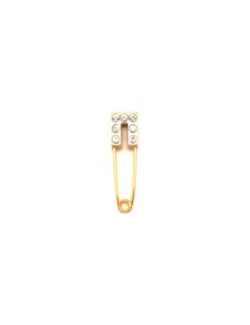 Agrafki ozdobne kwadratowe z cyrkoniami - 50 mm - złote - 32642 - 10szt./opak.