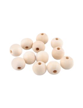 Koraliki drewniane naturalne - 18 mm - 340215 - 20szt./opak.
