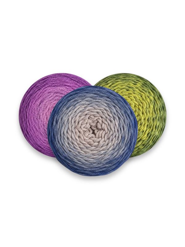 Sznurek poliestrowy - Ombre - 3 mm - 300mb/szt.