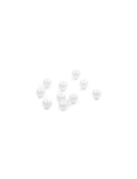Koraliki plastikowe - 4 mm - kol.033 (białe) - 0,5kg/opak.