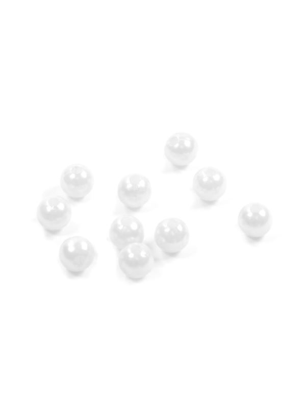 Koraliki plastikowe - 12 mm - kol.033 (białe) - 0,5kg/opak.