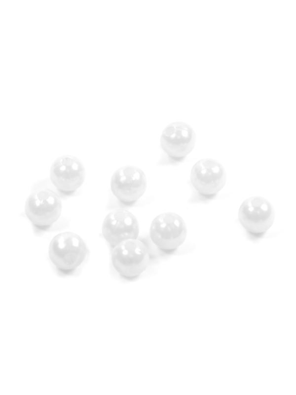 Koraliki plastikowe - 14 mm - kol.033 (białe) - 0,5kg/opak.