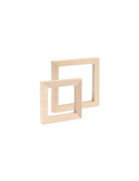 Ramka drewniana kwadratowa RICO DESIGN - 7x7 cm - 100210