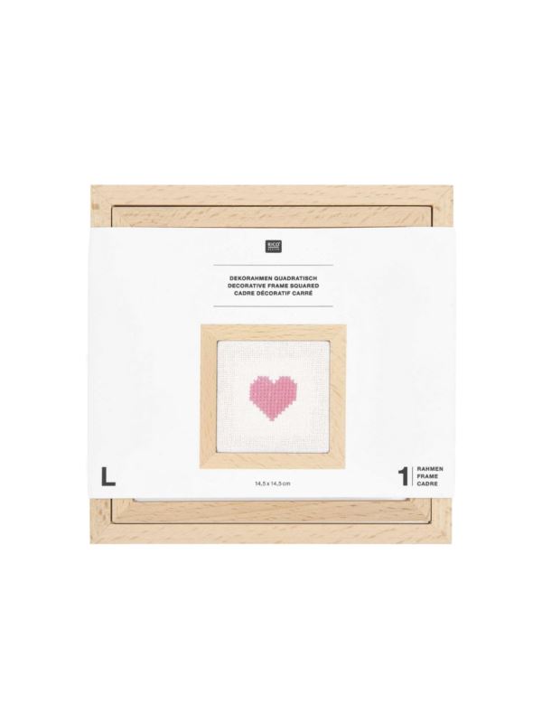 Ramka drewniana kwadratowa RICO DESIGN - 14,5x14,5 cm - 100212