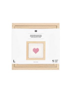 Ramka drewniana kwadratowa RICO DESIGN - 14,5x14,5 cm - 100212