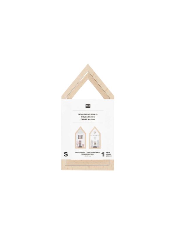 Ramka drewniana domek RICO DESIGN - 9x18 cm - 100176