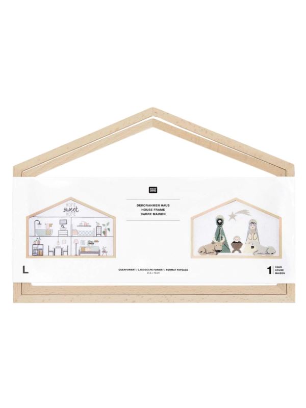 Ramka drewniana domek RICO DESIGN - 27,5x19 cm - 100180