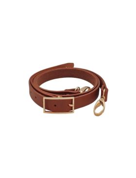 Pasek do toreb skórzany naturalny regulowany z karabińczykiem - Jucht - 1400 mm - PK140