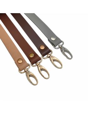 Pasek do toreb skórzany naturalny regulowany z karabińczykiem - Jucht - 1400 mm - PK140