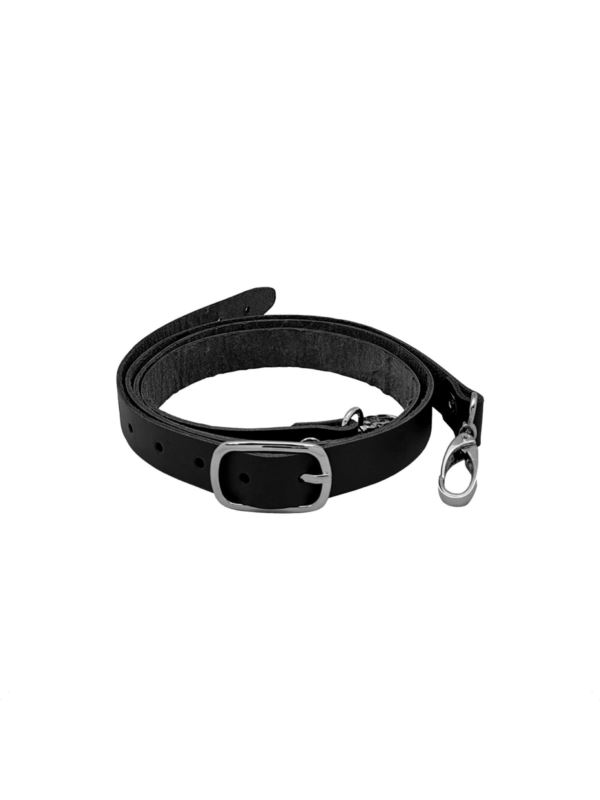 Pasek do toreb skórzany naturalny regulowany z karabińczykiem - Jucht - 1400 mm - PK140