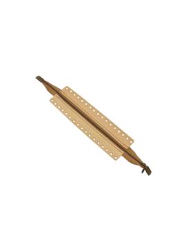Zamek do toreb skórzany naturalny - Jucht - 30 cm - ZZ20