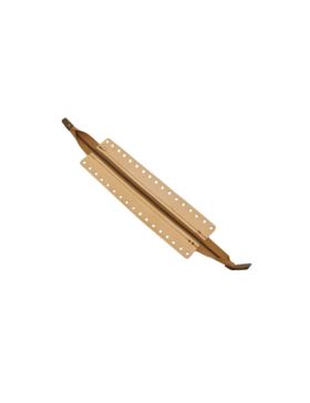 Zamek do toreb skórzany naturalny - Jucht - 30 cm - ZZ20