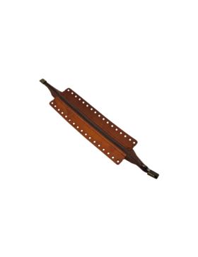 Zamek do toreb skórzany naturalny - Jucht - 30 cm - ZZ20