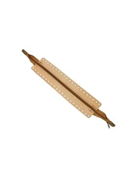 Zamek do toreb skórzany naturalny - Jucht - 35 cm - ZZ25