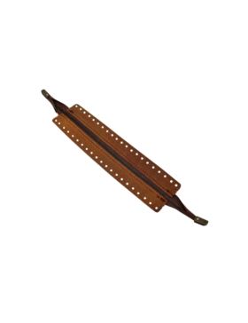 Zamek do toreb skórzany naturalny - Jucht - 35 cm - ZZ25