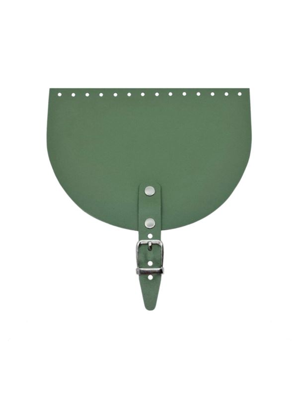 Klapka do toreb skórzana naturalna na magnes (klamra) - Jucht - 200x150 mm - KLAP20X15
