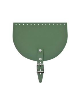 Klapka do toreb skórzana naturalna na magnes (klamra) - Jucht - 200x150 mm - KLAP20X15