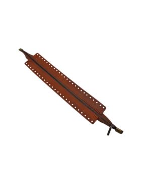 Zamek do toreb skórzany naturalny - Jucht - 40 cm - ZZ30