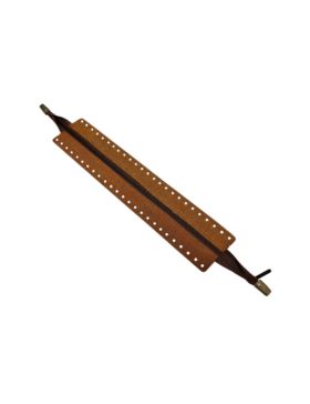 Zamek do toreb skórzany naturalny - Jucht - 40 cm - ZZ30
