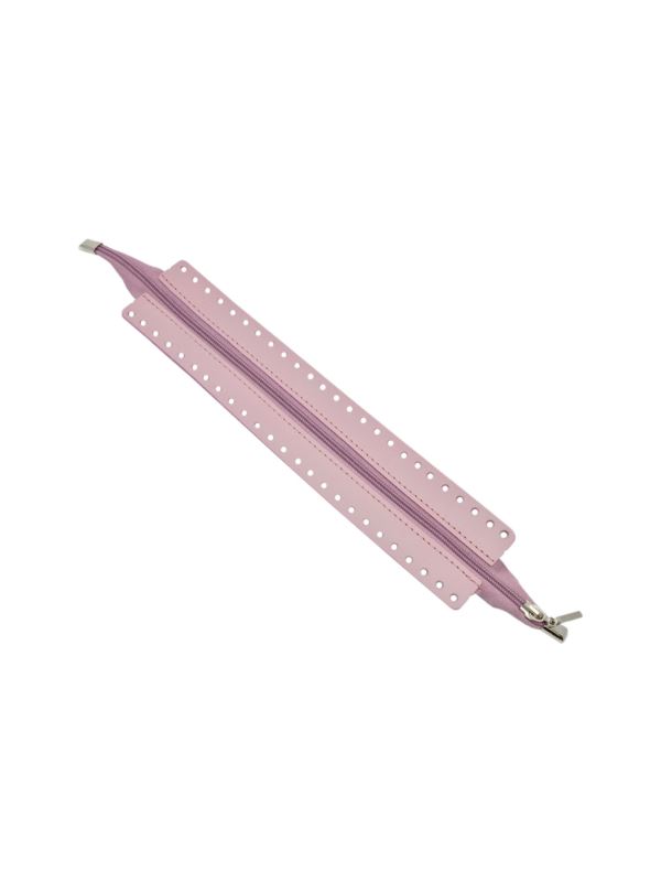 Zamek do toreb skórzany naturalny - Jucht - 40 cm - ZZ30