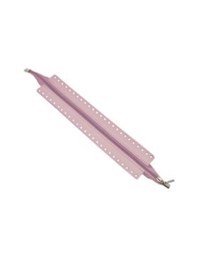 Zamek do toreb skórzany naturalny - Jucht - 40 cm - ZZ30