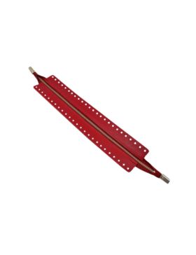 Zamek do toreb skórzany naturalny - Jucht - 40 cm - ZZ30