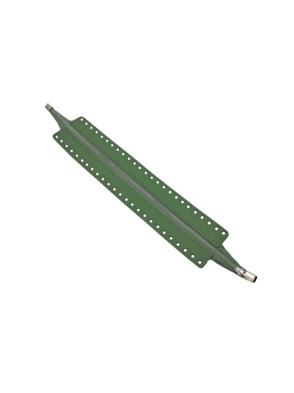 Zamek do toreb skórzany naturalny - Jucht - 40 cm - ZZ30