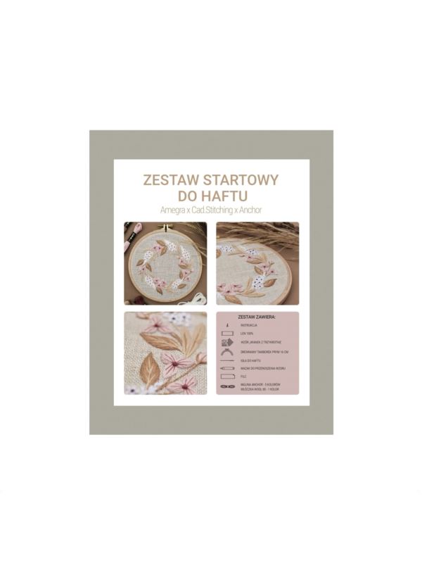 Zestaw startowy do haftu - WIANEK Z TRZYKROTKĄ
