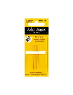 Karnet igieł do nawlekania koralików JOHN JAMES - 15 - JJ10515 - 4szt./opak.
