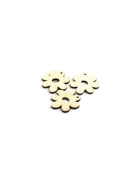 Zawieszki do przyszywania drewniane - 40 mm - kwiatek - 10szt./opak.
