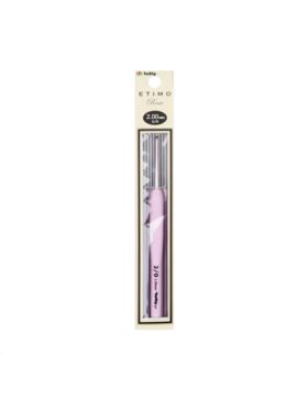 Szydełko aluminiowe z ergonomiczną rączką japońskie TULIP - Etimo Rose