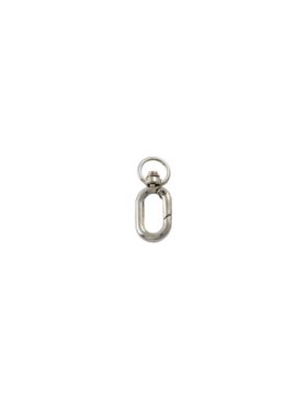 Karabińczyk metalowy owalny z kółeczkiem - 8x17 mm - srebrny - KLT-026 (05011) - 5szt./opak.