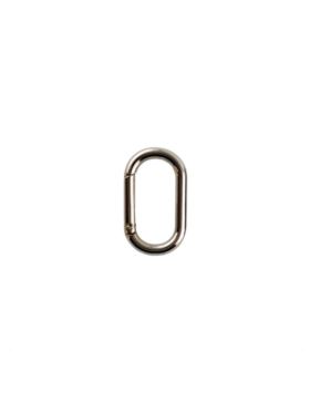 Karabińczyk metalowy owalny - 16x40 mm - srebrny - KLT-019 (04830) - 5szt./opak.