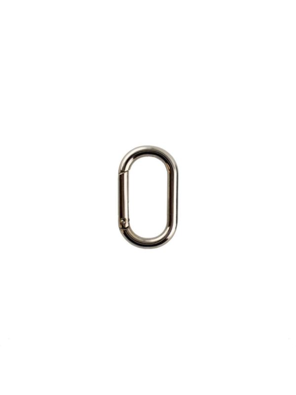 Karabińczyk metalowy owalny - 16x40 mm - srebrny - KLT-019 (04830) - 5szt./opak.