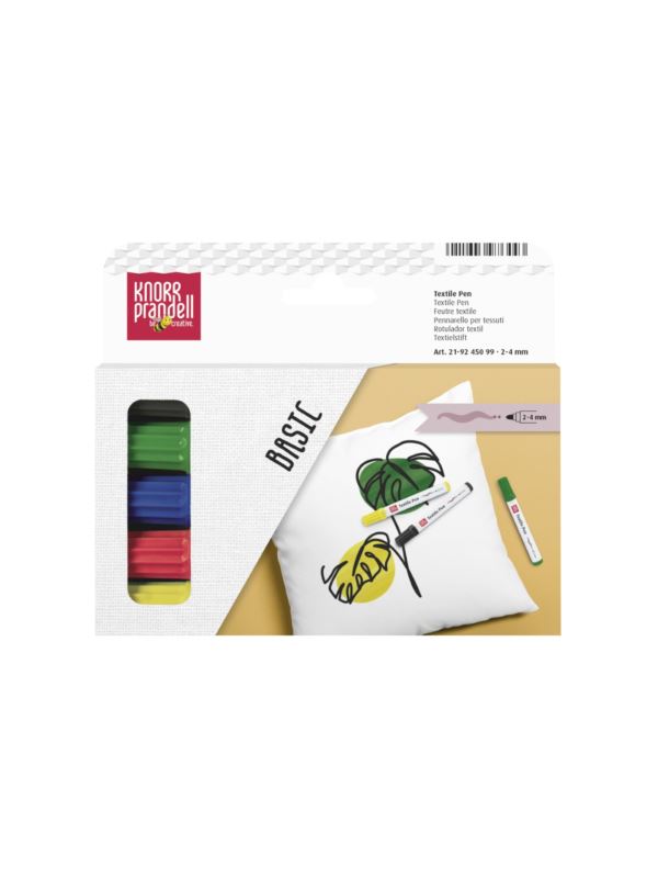 Zestaw flamastrów do tkanin grubych KNORR PRANDELL - Basic - 9245099 - 5szt./opak.