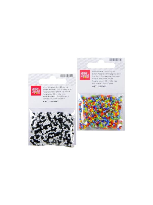 Koraliki szklane KNORR PRANDELL - 2,5 mm - mix - 20g/opak.