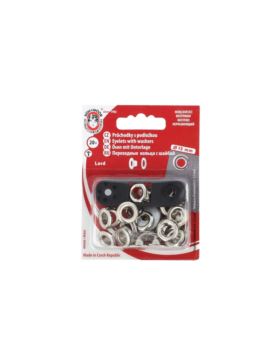 Oczka metalowe KOH-I-NOOR 7 - 13 mm - niklowane - 20szt./opak.