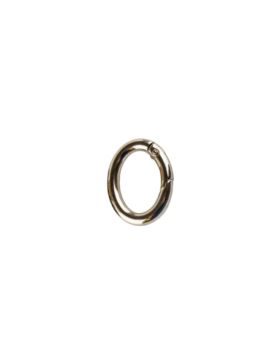 Karabińczyk metalowy owalny - 17x25 mm - srebrny - KLT-022 (04832) - 5szt./opak.