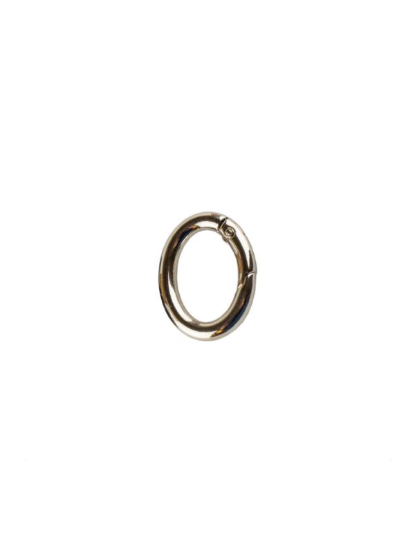 Karabińczyk metalowy owalny - 17x25 mm - srebrny - KLT-022 (04832) - 5szt./opak.