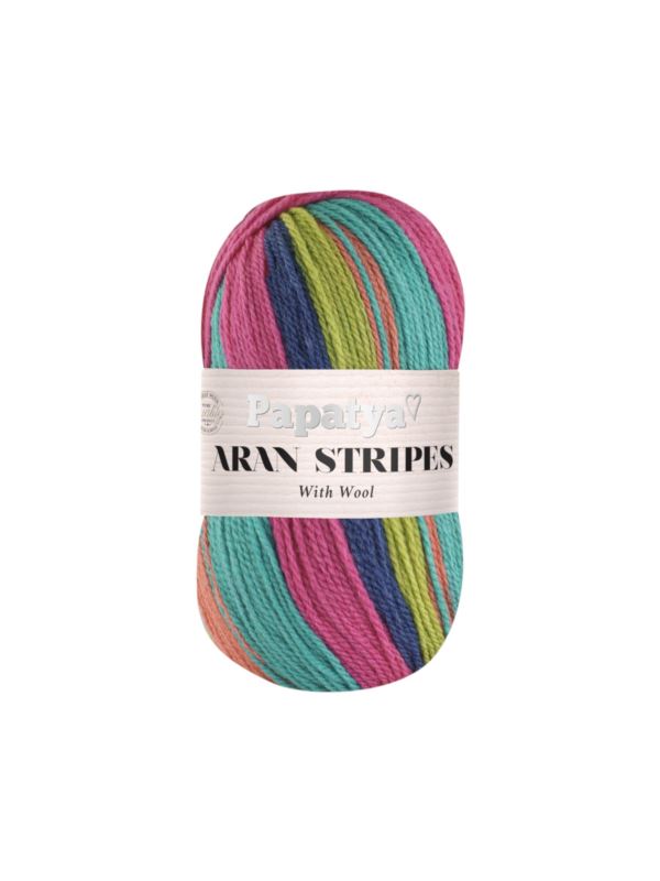 Włóczka - Papatya - Aran Stripes - 0,5kg/opak.