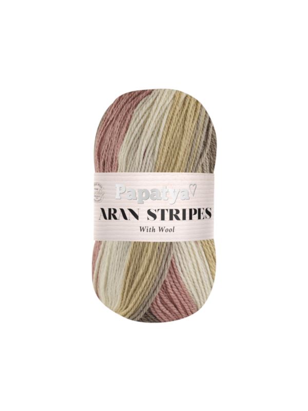 Włóczka - Papatya - Aran Stripes - 0,5kg/opak.