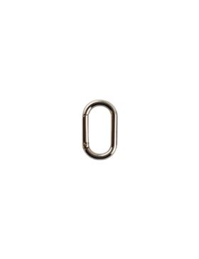 Karabińczyk metalowy owalny - 13x25 mm - srebrny - KLT-019 (04829) - 5szt./opak.