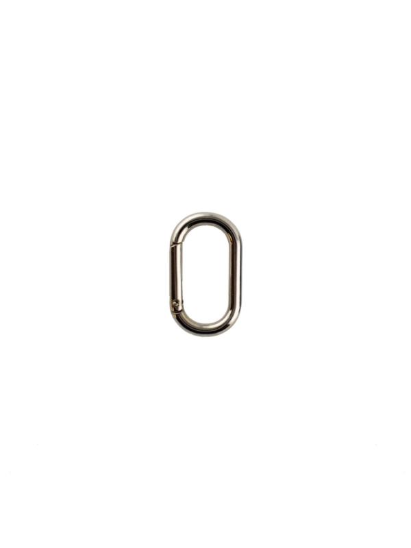 Karabińczyk metalowy owalny - 13x25 mm - srebrny - KLT-019 (04829) - 5szt./opak.