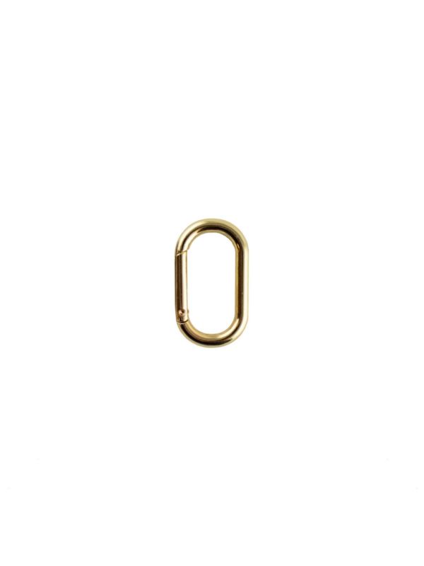 Karabińczyk metalowy owalny - 13x25 mm - złoty - KLT-019 (04829) - 5szt./opak.