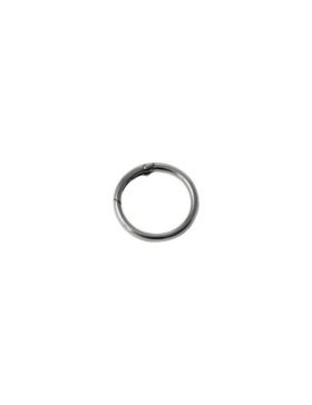 Karabińczyk metalowy okrągły - 40 mm - srebrny - KLT-006 (04143) - 5szt./opak.