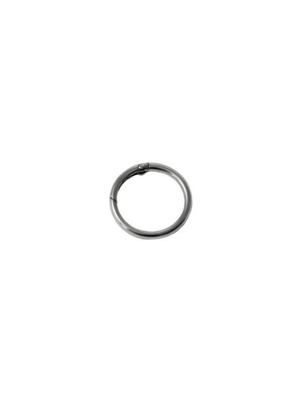 Karabińczyk metalowy okrągły - 40 mm - srebrny - KLT-006 (04143) - 5szt./opak.
