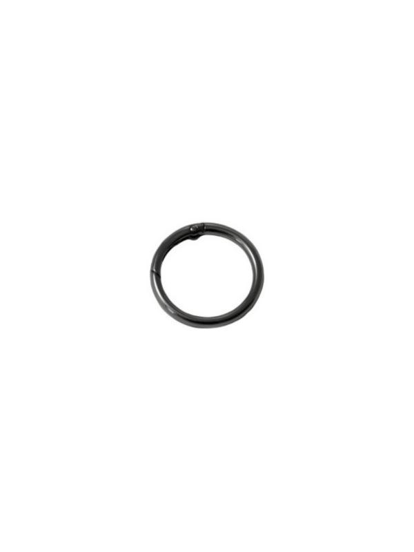 Karabińczyk metalowy okrągły - 40 mm - grafitowy - KLT-006 (04143) - 5szt./opak.