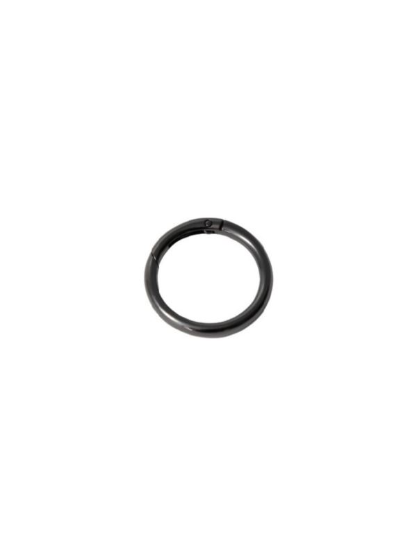 Karabińczyk metalowy okrągły - 48 mm - grafitowy - KLT-009 (04146) - 5szt./opak.