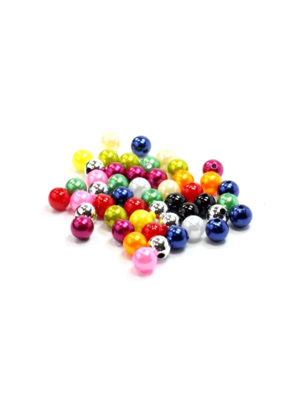 Koraliki plastikowe - 6 mm - 0,5kg/opak.